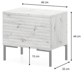 Éjjeliszekrény Lamellito L4  (szürkés bézs + arany). 1099065