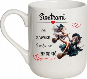 Nővéres bögre Nem kell mindig nővérnek születni 330 coffee fehér