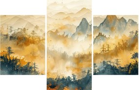 Kép - Hegyek, akvarell (90x60 cm)