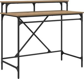 vidaXL Asztal Artisan tölgy 100 x 50 x 90 cm Faanyag