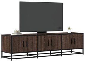 barna tölgy színű szerelt fa és fém TV-szekrény 150x35x41 cm