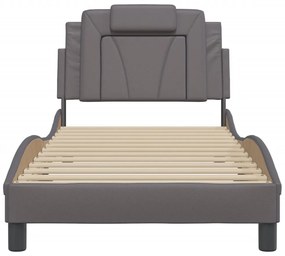 szürke műbőr ágykeret Viana matrac nélkül 80 x 200 cm
