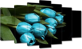 Vászonkép 140x80 Türkiz tulipánok Virág