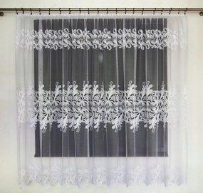 Mg Függöny jacquard 1608 Fehér 300X160 kész szalaggal