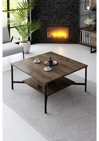 Dohányzóasztal Black Line - Walnut, Black