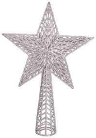 Ezüstszínű karácsonyfa csúcsdísz ø 18 cm - Unimasa