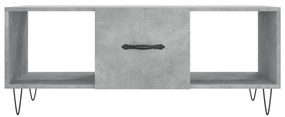 Betonszürke szerelt fa dohányzóasztal 102 x 50 x 40 cm