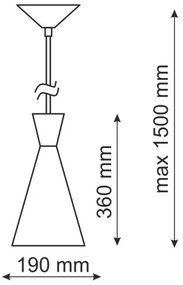 Csillár MODERN 1C 1xE27/20W/230V