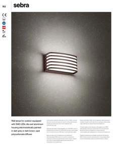 Redo 90038 - SEBRA LED kültéri fali lámpa LED/15W/230V IP54