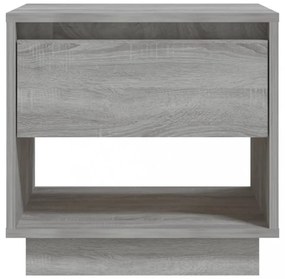 2 db szürke sonoma színű szerelt fa éjjeliszekrény 45x34x44 cm