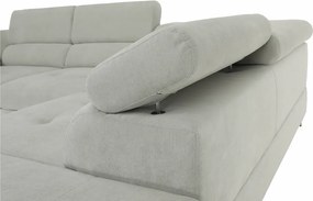 Ülőgarnitúra, világosszürke, szövet, jobbos, BUTON P