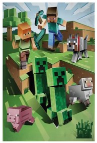 Minecraft Cave Attack polár takaró 100x150cm
