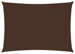 barna téglalap alakú oxford-szövet napvitorla 3 x 4 m