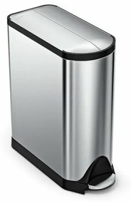 Simplehuman pedálos szemeteskosár szelektívhulladékhoz, 45 l, rozsdamentes acél