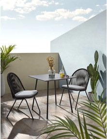 Ulrich fekete asztal, 75 x 75 cm - Kave Home