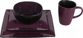 Kerámia étkészlet, lila