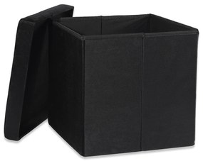 Fekete összecsukható zsámoly ZAREX VELVET L