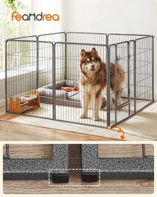 Kutya kennel, kutyaketrec 77x 100cm, kültéri kisállat kifutó, fekete