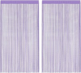vidaXL 2 db lila zsinórfüggöny 140 x 250 cm