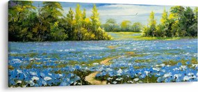 Kép - ösvény a mezőn, olajfestmény (120x50 cm)