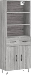 vidaXL szürke sonoma szerelt fa magasszekrény 69,5 x 34 x 180 cm