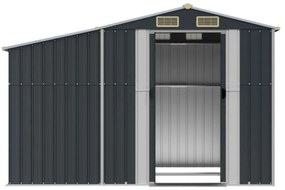 antracitszürke horganyzott acél kerti fészer 277x192,5x179 cm