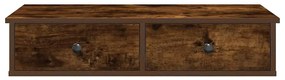 Falipolc fiókokkal füstölt tölgy 80x31x17 cm műszaki fa