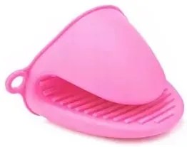 Szilikon csúszásgátló edényfogó - rózsaszín