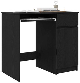 fekete tölgy forgácslap íróasztal 86x49x76 cm