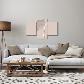 Kép - Bézs színű levelek N⁰4 (90x60 cm)
