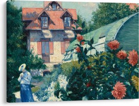 Kép - Gustave Caillebotte, Dahlias, Garden at Petit Gennevilliers, reprodukciók (70x50 cm)