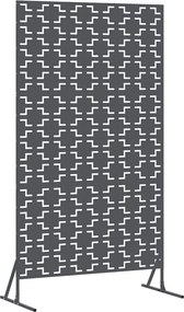 vidaXL Magánszféra Képernyő Antracit 100 x 50 x 180 cm Acél