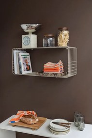 Bézs többszintes fém fali polc 70 cm Wire – Mette Ditmer Denmark