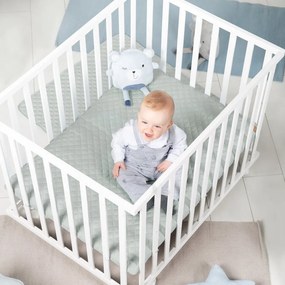 Fehér gurulós járóka 100x75 cm Style – Roba