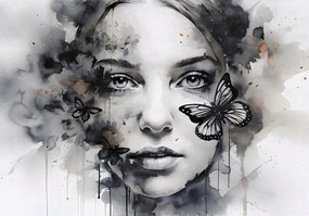 Fotótapéta NŐi arc száj Falfestmény Ragasztó 368 x 254