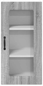 Fali konyhaszekrény 2 pcs Szürke Sonoma 40 x 31 x 80 cm Faanyag