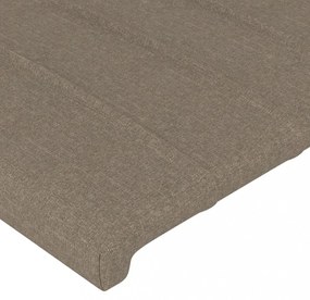 tópszínű szövet LED-es fejtámla 144x5x118/128 cm