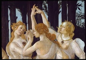 Botticelli, Sandro (Alessandro di Mariano di Vanni Filipepi) - Festmény reprodukció Spring (La Primavera), (40 x 26.7 cm)