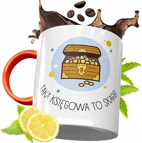 Narancssárga Bögre Könyvelőnek Ajándék fényképes nyomattal