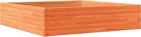 vidaXL viaszbarna tömör fenyőfa kerti virágláda 100 x 100 x 23 cm