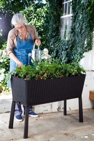 CURVER Virágcserép műrattan EASY GROW Barna