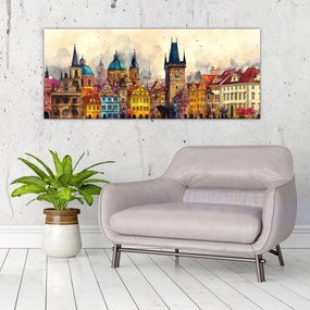 Kép - Ősz a festett városban (120x50 cm)