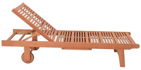 Krémszínű-natúr színű tömörfa kerti napozóágy San Diego – Garden Pleasure