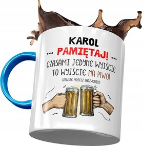 Kék Bögre Károly Férj Kolléga Ajándék Nyomtatott Fotóval