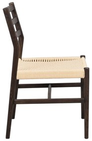 Natúr színű-sötétbarna étkezőszék szett 2 db-os Harlan – Rowico