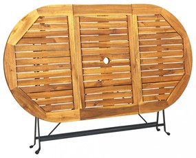 ovális tömör akácfa kerti asztal 160 x 85 x 74 cm