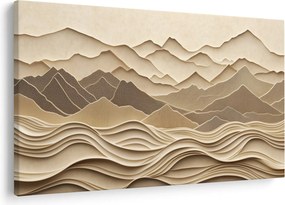 Kép - 3D hegyvonalak (90x60 cm)
