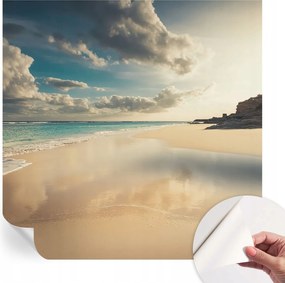 Öntapadós fotótapéta Falra 3D Loft Napsütötte tengerpart 250x250 cm