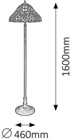 Rabalux 8088 - Tiffany állólámpa MIRELLA 2xE27/60W/230V