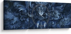Kép - sötét barokk (órával) (90x30 cm)